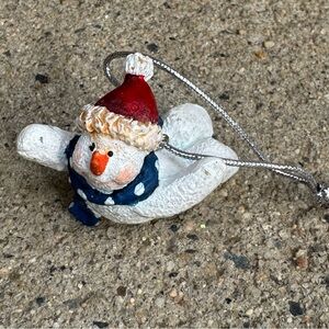 VTG “Sledding” Snowman Ornament‎